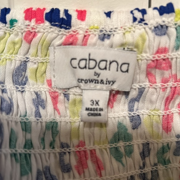 Cabana  by  crown & Ivy dress size 3x but sized more for a 2x multi colored - Picture 4 of 5